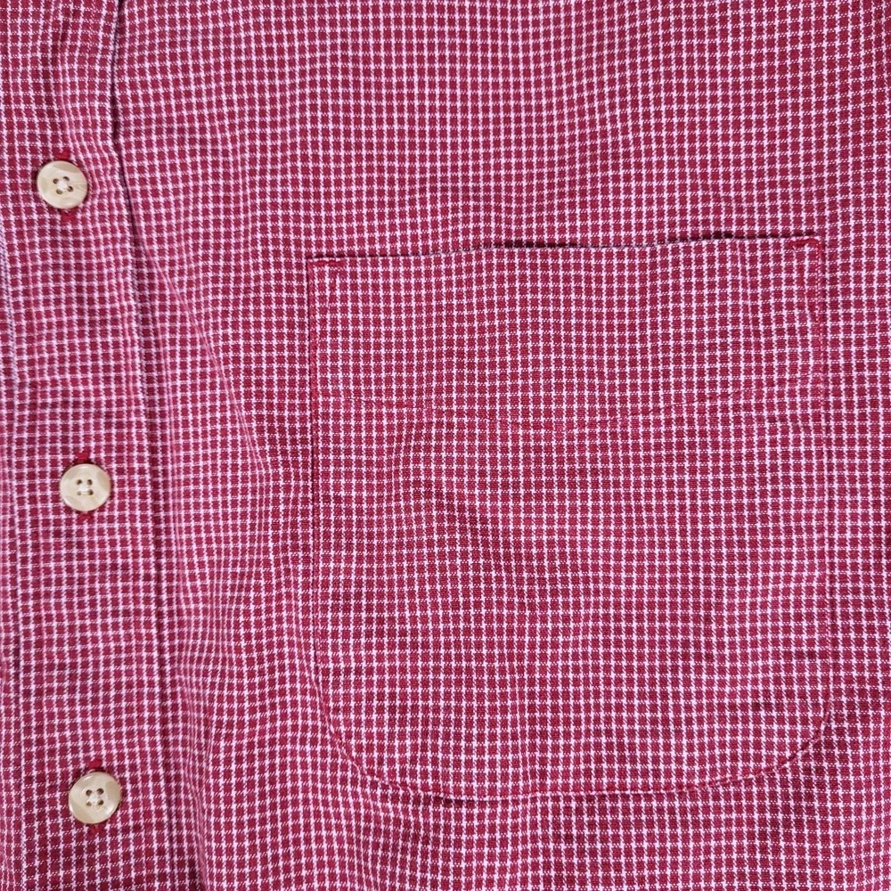 Eddie Bauer Long Sleeve Button‎ Up Shirt Mens XXL Tall Red Check